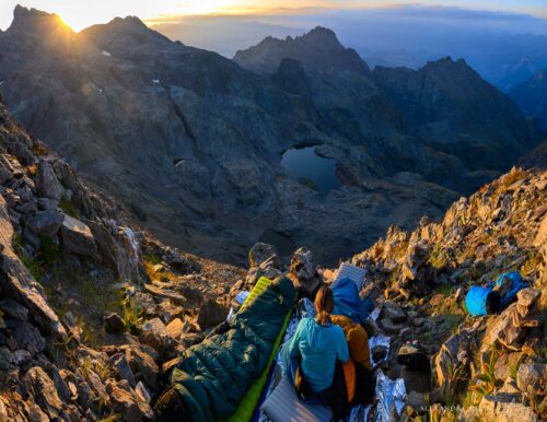 bivouac aventureux au sommet